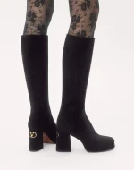 Valentino Fawcette Platform Boot In Crust Leather 90Mm - Image 7